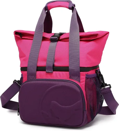 Vista 14 de SUNNY BIRD Lonchera con doble compartimento aislada para mujeres y hombres (azul aguamarina 01)