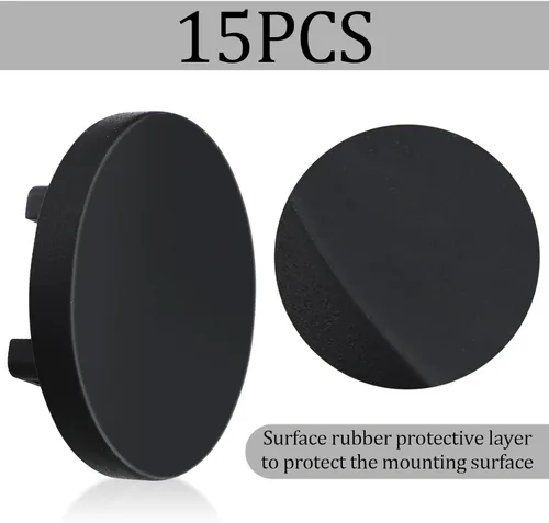 Vista 3 de Yookeer Base de montaje con cremallera magnética, clips de cable magnéticos negros, soporte de alambre multiusos, base de gestión de bridas