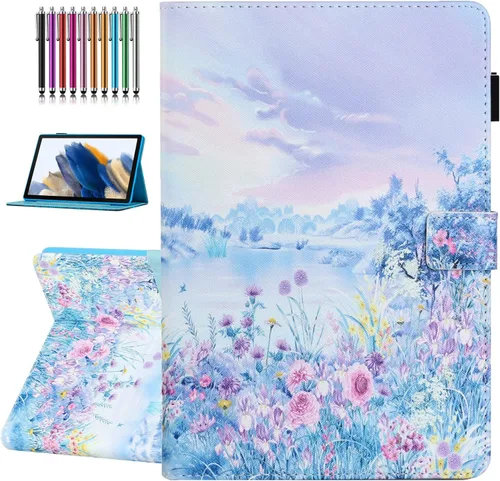 Vista 12 de Funda para Samsung Galaxy Tab A8 de 10.5 pulgadas modelo 2022 (SM-X200/X205/X207), función de encendido y apagado automático, cubierta plegable