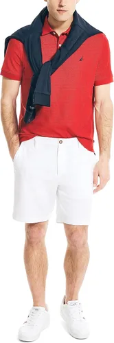 Vista 4 de Nautica playera polo clásica de mangas cortas, color sólido, para hombre