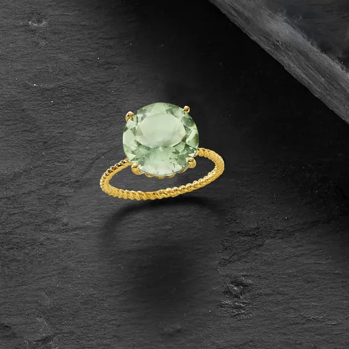 Vista 4 de Ross-Simons Gemstone Twist Rope Ring in 14kt Yellow Gold