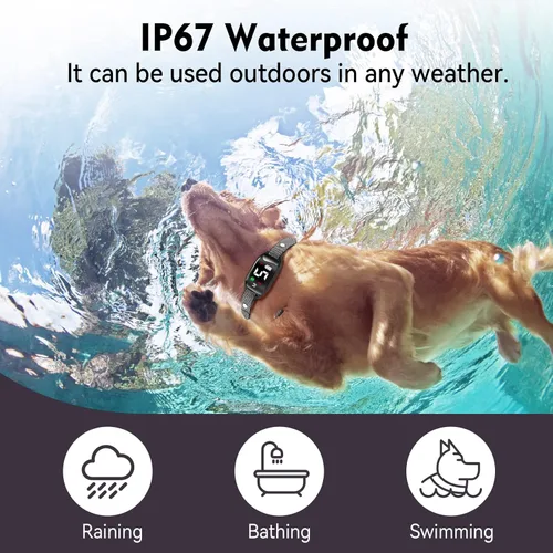 Vista 7 de Collar antiladridos para perro, collar de entrenamiento antiladridos con pitido de vibración de choque, collar recargable con 5 sensibilidades