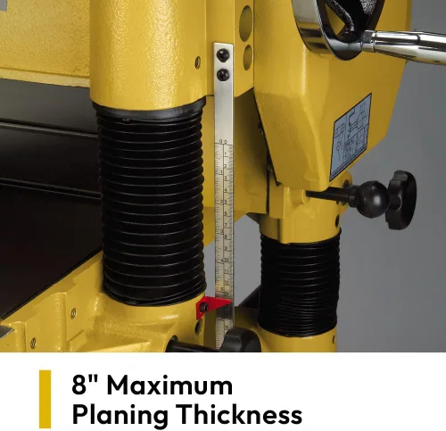 Vista 9 de Powermatic Cepilladora de 20 pulgadas de grosor para carpintería, cabezal de corte de estilo helicoidal con velocidad de alimentación de 4