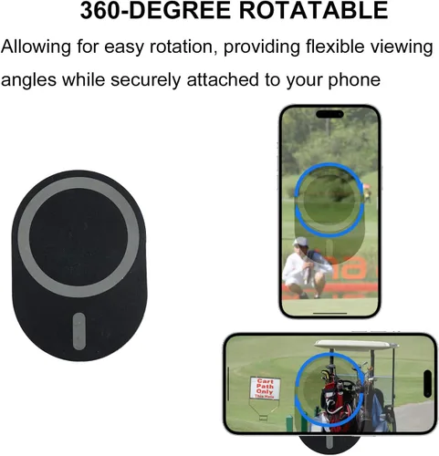 Vista 6 de Soporte magnético para teléfono para carrito de golf, compatible con iPhone 12, 13, 14, 15 / Plus/Pro, teléfono inteligente con funda Magsafe (negro)