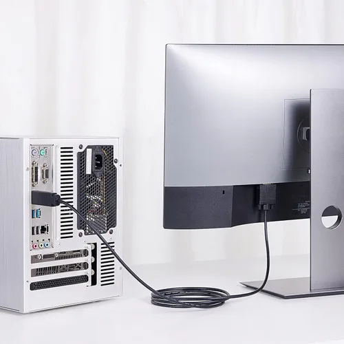 Vista 6 de Amazon Basics - Cable HDMI (fuente) a VGA (pantalla), chapado en oro, 6 pies, color negro (NO bidireccional)