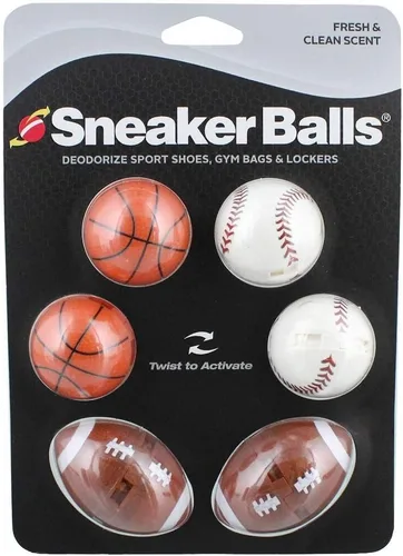 Sof Sole Sneaker Balls Desodorizante para zapatos mochila de gimnasio y casillero paquete de 6 unidades