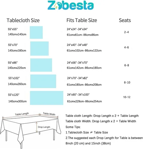 Vista 6 de Zobesta Mantel de vinilo para mesas rectangulares, mantel de plástico de PVC, impermeable, manteles de vinilo verde para mesas rectangulares