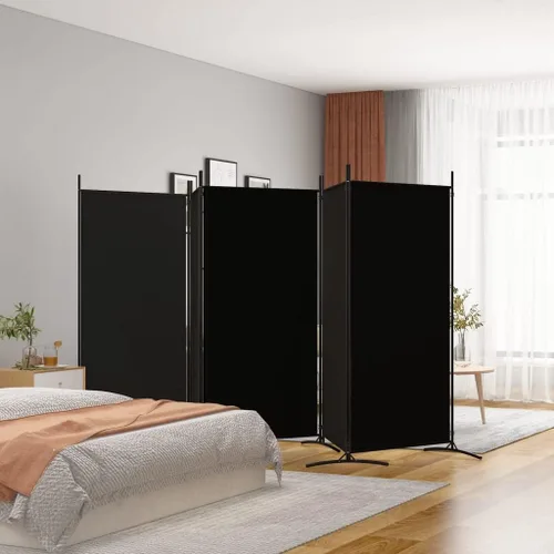 Vista 28 de vidaXL Divisor de habitación de 5 paneles en color blanco, ideal para dormitorio, sala de estar, apartamento de estudio, hecho de material de tela