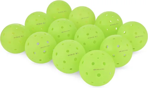 Selkirk Sport Pro S1 Ball | Resistente a las grietas | Bolas de pickleball para exteriores de 38 hoyos | Bola de pickleball aprobada por USAPA para