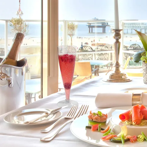 Vista 4 de Copas de champán Variación (purpurina plateada, 10)