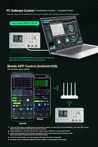 Vista 5 de RD RD6006PW 60V 6A DC DC Step Down Fuente de alimentación conjunto completo no montado (RD6006PW+ S400 caso+400W PSU)