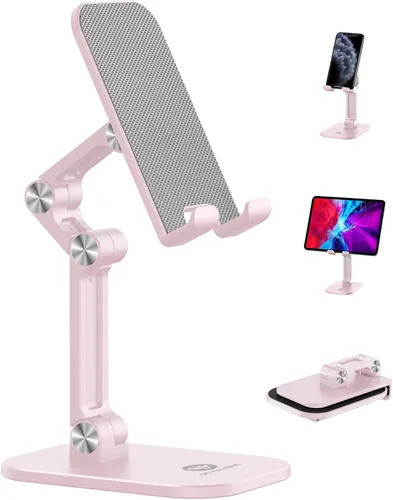 Vista 14 de OCYCLONE Soporte para teléfono, altura y ángulo ajustable, soporte plegable para teléfono celular para escritorio, soporte más alto para iPhone