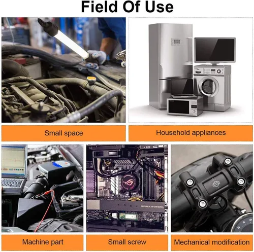 Vista 7 de Extensión de broca flexible, extensión de taladro flexible de 11.6 pulgadas, manual de 90° en ángulo recto, extensión flexible de 1/4 para taladro