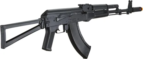 Vista 2 de Lancer Tactical AK KR-103 Airsoft AEG Rifle con Triángulo Airsoft Stock (Color: Negro)