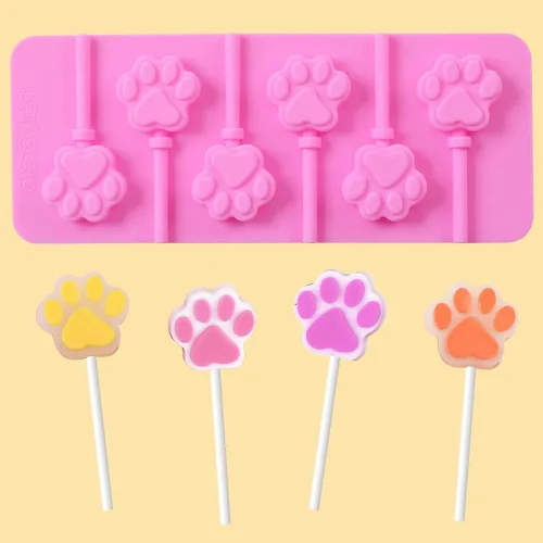 Vista 3 de Newk Lollipop Molde de silicona, 4 paquetes de 6 moldes de silicona antiadherentes para Lollipop Chocolate Candy