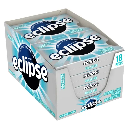 Vista 12 de ECLIPSE Goma de mascar sin azúcar de menta - 16 paquetes, 18 unidades cada paquete de goma de mascar