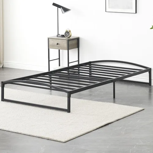 Vista 7 de GAOMON Base de cama de plataforma de metal de 10 pulgadas tamaño individual con soporte de listones de acero resistente, base de colchón,