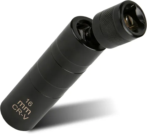 Vista 13 de Llave de bujía de 14mm, Herramienta de Extracción de Llave de Bujía de Pared Delgada con Impulsor de 3/8", 12 Puntos x 11.4" de Longitud Total