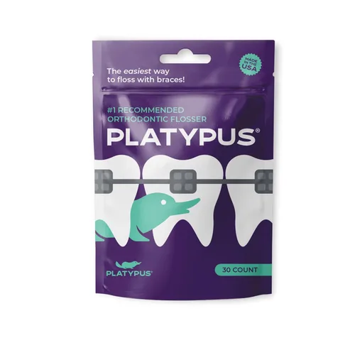 Platypus Hilo dental ortodóntico para brackets, 30 unidades (paquete de 1), palillos ortodónticos para adultos y niños, se adapta debajo del alambre