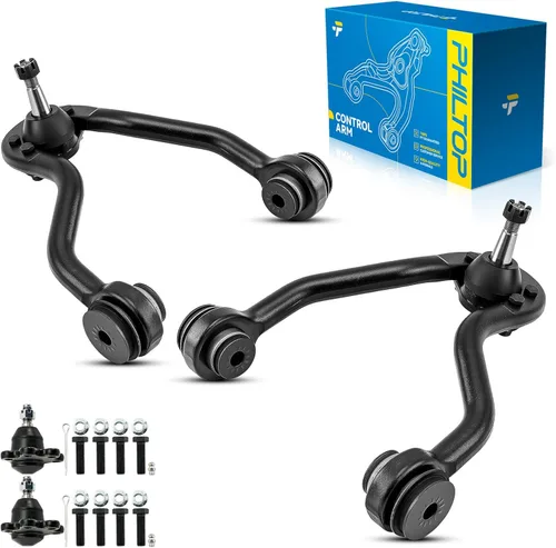 Vista 66 de PHILTOP Kit de suspensión ajustable de elevación de 1-6 pulgadas, 4 piezas de brazos de control superiores e inferiores delanteros compatibles