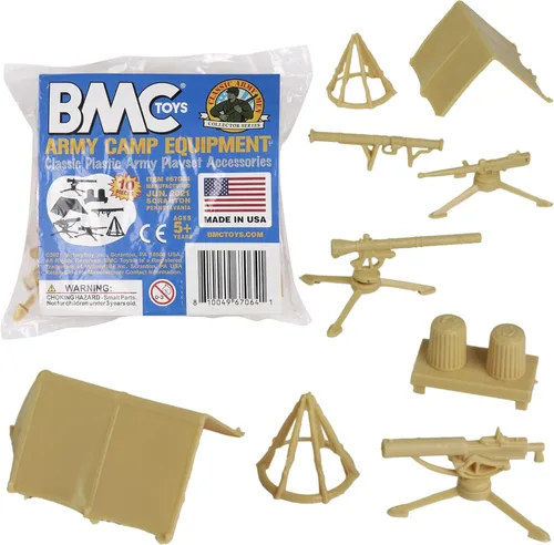 Vista 12 de BMC Classic - Juego de accesorios de plástico para hombre, 10 unidades de campamento militar, fabricado en EE. UU