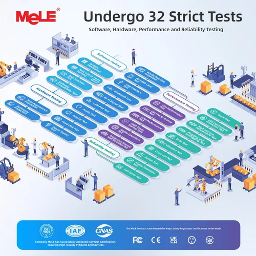 Vista 6 de MeLE Quieter4C Mini PC sin ventilador con Windows 11 Home N100 4GB 128GB Computadora de escritorio Triple Display Dual HDMI WiFi5 BT5.1 Ethernet