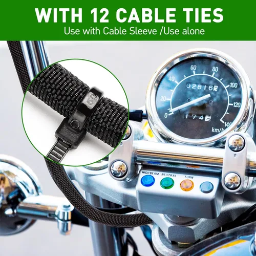 Vista 3 de Funda de organización de cables divididos de 20 pies, protector de cable de telar de alambre para cables de arnés automotriz de alta temperatura