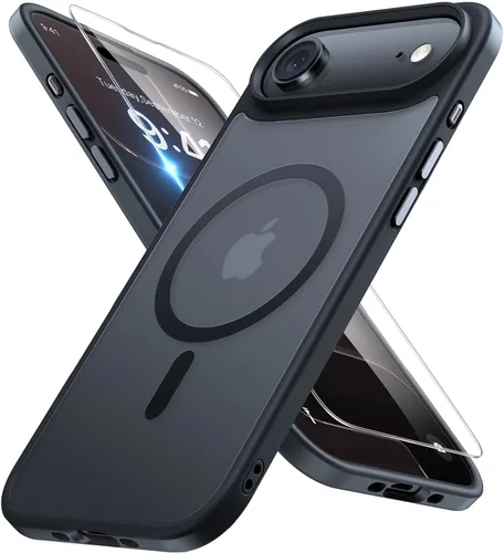 Vista 40 de Miracase - Funda magnética para iPhone 13 de 6.1 pulgadas (compatible con MagSafe) (con 2 protectores de pantalla), protección de grado militar