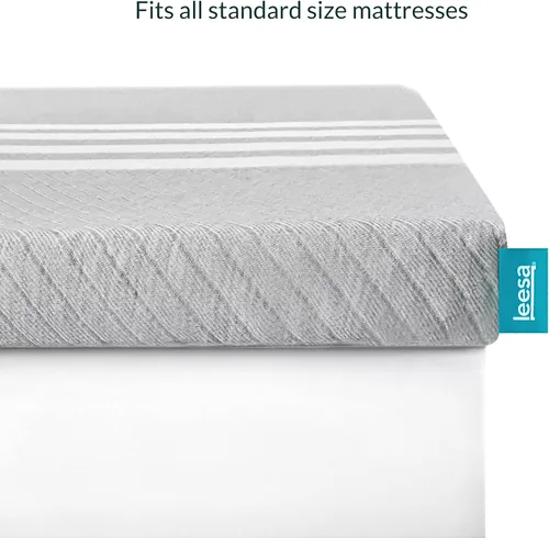 Vista 2 de Leesa Cubrecolchón con espuma refrescante y funda lavable, tamaño queen/prueba de 30 noches