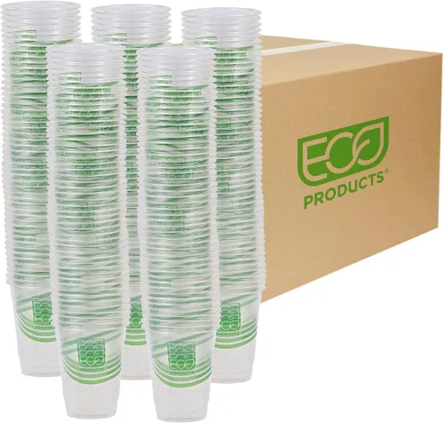 Vista 23 de ECO PRODUCTS GreenStripe - Vasos fríos desechables transparentes, 16 onzas
