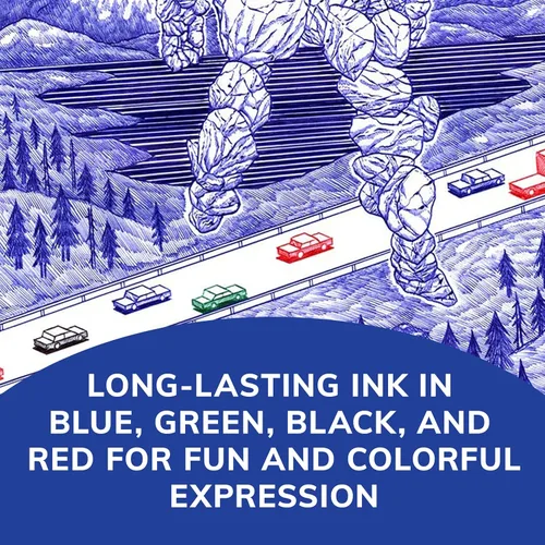 Vista 6 de BIC - Bolígrafo retráctil original de 4 colores con punta media de 1.0 mm, 3 unidades con tinta surtida