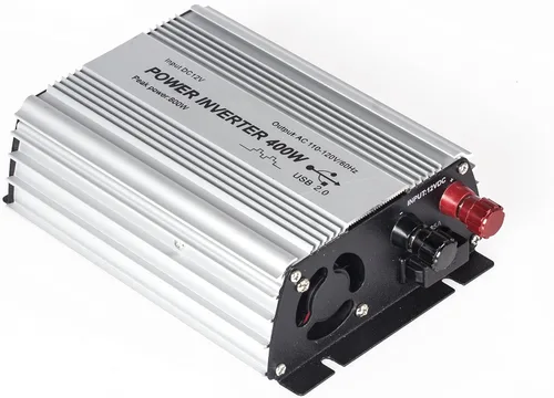 Vista 7 de Inversor de corriente de 200 W CC 12 V, salida 110 V-120 V AC inversor de coche con adaptador de coche USB