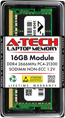 Vista 9 de A-Tech 4GB DDR4 2666MHz PC4-21300 (PC4-2666V) CL19 SODIMM 1.2V 260-Pin sin ECC SO-DIMM Módulo de Memoria RAM para Laptop Notebook