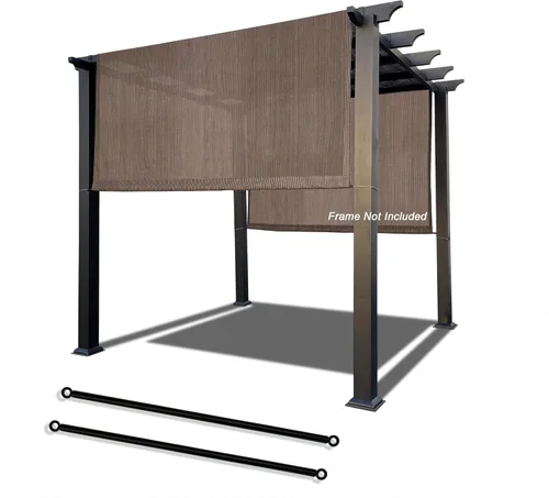 Vista 9 de Alion Home Funda universal transpirable para pérgola – Toldo de repuesto para pérgola – Cubierta de parasol ajustable para exteriores con varillas