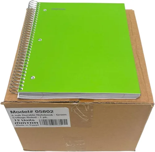 Vista 37 de Mintra Office Cuadernos espirales duraderos, 5 asignaturas (Azul, rayado universitario 1pk)