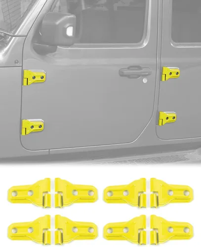 Vista 13 de JeCar Cubiertas de Bisagras de Puerta ABS Accesorios Exteriores para Jeep Wrangler JK JKU 2007-2018, Negro