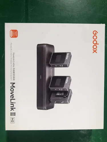 Vista 11 de Godox MoveLink II M2 Wireless Lavalier Microphone System(2 TX + 1 RX + Charging Case), 2.4G Wireless Noise Cancelling Mic, 100m(328ft) Range for