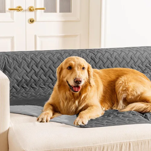 Vista 23 de gogobunny Manta impermeable 100 % de doble cara para perro, funda de cama suave para mascotas, reversible, protege muebles, sofá, coche para Azul