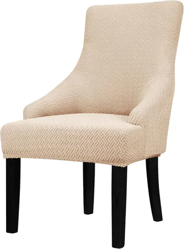 Vista 52 de Lellen Funda elástica de terciopelo para silla con respaldo de ala, funda protectora reutilizable para comedor, banquete, decoración del hogar, etc.