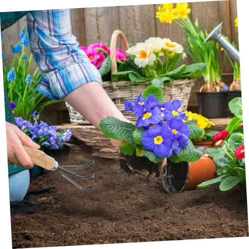 Vista 6 de HANABASS Gardening Screen Set 5pcs Soil Sieves Rake Trowels Planting Shovels Hand Tools for Use