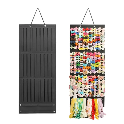 PACMAXI Soporte para lazos para el pelo de bebé niña, colgador de almacenamiento de pinzas para el cabello para cintas, organizador de lazos para el