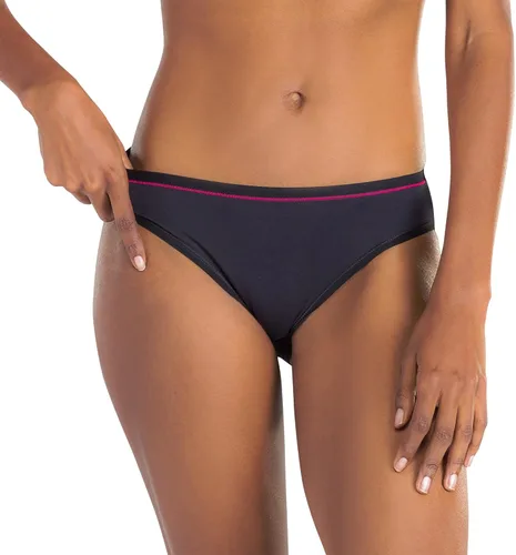 Vista 2 de Gildan Bragas de bikini de algodón elástico para mujer, 6 pares