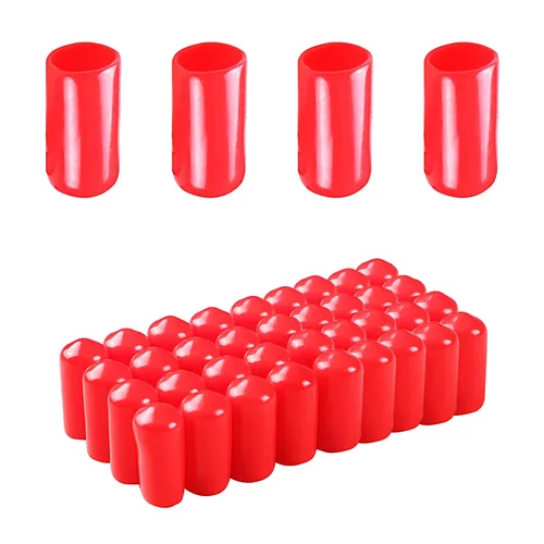 Vista 20 de Aopin Cubierta de tapa de extremo redondo de goma, protectores de rosca de tornillo de 1/2 pulgada (0.472 in), tubos flexibles de PVC, protector