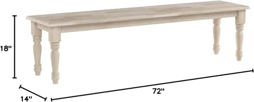 Vista 7 de International Concepts BE-72S - Banco estilo coctelera, sin terminar