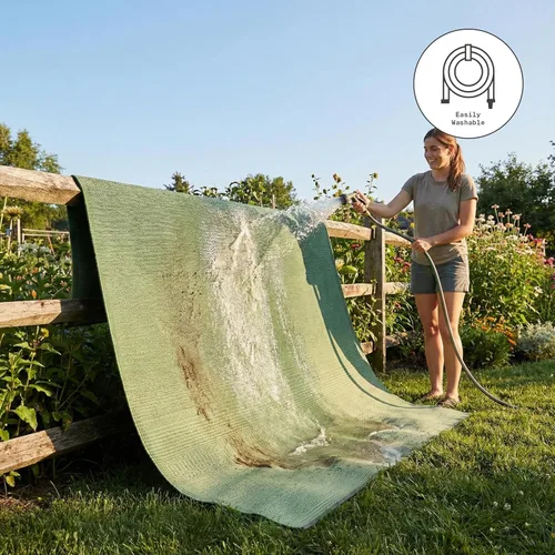 Vista 53 de Fab Habitat Alfombra Rayada para Exteriores - Impermeable, Resistente a la Decoloración, Sin Arrugas, Reversible - Plástico Reciclado Premium