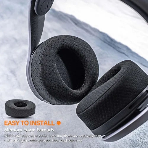 Vista 6 de Almohadillas de repuesto para auriculares PS5 para Playstation 5 Pulse 3D PS5 Almohadillas para orejas PS5 malla transpirable