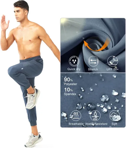 Vista 5 de NORTHYARD Men's Athletic Running Pants Lightweight Workout Joggers Quick Dry Gym Sweatpants Active Sports Track Training