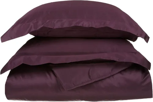 Vista 37 de Set de fundas para cobertor de 2 unidades, tamaño twin, una sola capa, sólido, de grapa larga de algodón peinado., Celeste (Baby Blue), Full/ Queen