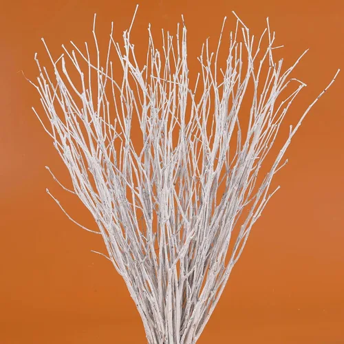 40 ramitas de abedul secas reales, ramas de abedul decorativas blancas de 17 pulgadas para jarrón, centro de mesa, decoración de boda, palos para