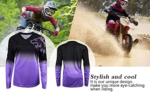 Vista 5 de Camiseta de ciclismo de montaña de manga larga para mujer transpirable absorbe la humedad